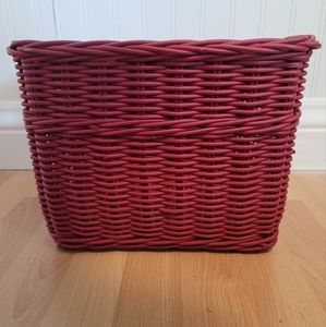 Pottery Barn Kids Red Sabrina Wicker Storage Basket Medium